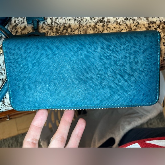 Michael Kors Teal Hamilton Satchel and Wallet Set! - Picture 13 of 16